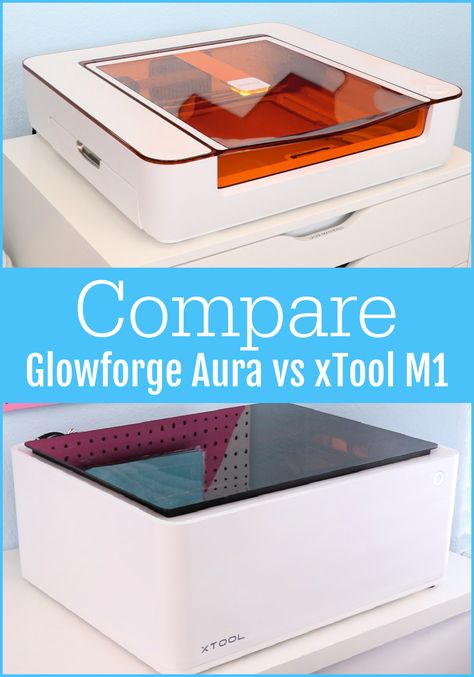 Compare 2 popular craft lasers the xTool M1 and Glowforge Aura. How do you choose the right one for you? Glowforge Aura Projects, Glowforge Aura, Craft Room Shelves, Alex Drawer, Popular Crafts, Engraved Tumbler, Creative Craft, Craft Room Storage, Rotary Tool