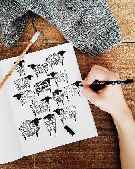 30 Best Sheep Illustration Ideas You Should Check Drawing Sheep, Sheep Drawing Simple, Sheep Cartoon, Sheep Drawing, Sheep Illustration, Sheep Cards, Funny Sheep, Learn To Sketch, Art Sketches Doodles