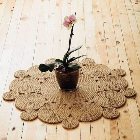 Joululahjat Diy, Rope Rug, Diy Rope Basket, Jute Carpet, Rope Decor, Jute Crafts, Etsy Inspiration, Rope Crafts, Diy Crafts For Home Decor