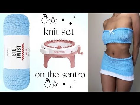 (182) ˚ ༘♡ ⋆｡˚ I MADE A WHOLE OUTFIT ON A KNITTING MACHINE ˚ ༘♡ ⋆｡˚ Sentro Knitting Machine - YouTube Abstract Crochet, Addi Machine, Circular Knitting Patterns, Business Crochet, Machine Aesthetic, Sewing Template, Knit Tutorials, Circular Knitting Machine, Sewing Templates