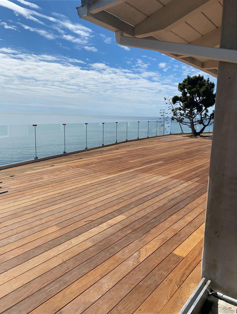 One of our clients recently finished a decking project in a Mlaibu home with our durable, beautiful, sustainable, and long-lasting ipe wood! What makes ipe the perfect wood for decking? Its natural oils and extreme density make it resistant to wrap, rot, splintering, scratching, termites, and insects. So, while the color will fade with time if no UV-protectant oil is applied, the stability and integrity of the wood will stay the same. Our ipe is FSC-certified, KD, and directly imported! Termo Wall, Ipe Wood Decking, Ipe Deck, Ipe Wood Deck, Ceiling Window, Ipe Decking, Deck Flooring, Ipe Wood, Deck Projects