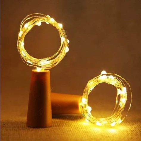 thodahatke.in® 20 LED Wine Bottle Cork Copper Wire String Lights, 2M/7.2FT Battery Operated (Warm White) Pack of 1 th... Wine Bottle Fairy Lights, Bottle Fairy Lights, Led Bottle Light, Wire Fairy Lights, Mini String Lights, Wine Bottle Corks, Lighted Wine Bottles, Bottle Corks, Led Fairy Lights