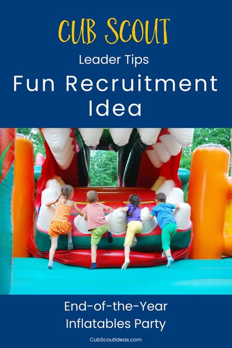 This fun Cub Scout recruitment activity idea will have the kids talking about Cub Scouts all summer! #CubScouts #CubScout #Scouting #Webelos #CubScoutRecruiting #CubScoutRecruitment #BeAScout via @CubIdeas Cub Scouts Tiger, Cub Scout Activities, Outing Ideas, Arrow Of Lights, Pack Meeting, Recruitment Ideas, Meeting Activities, Derby Ideas, Light Activities