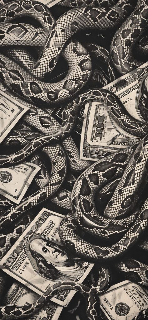 Money Design Art Wallpaper, 100 Dollar Wallpaper, Nz Money, Dollar Wallpaper, Money Design Art, Hundred Dollar Bills, Snake Images, Snake Wallpaper, Cell Phone Wallpapers