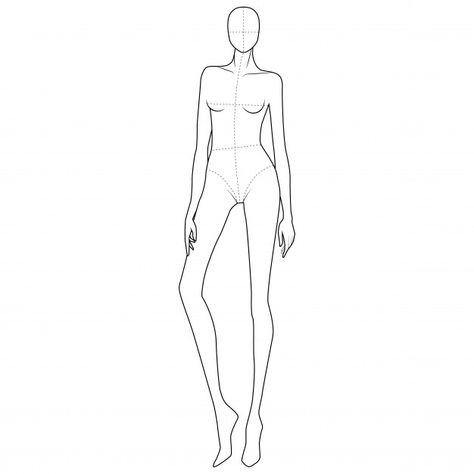 Fashion Body Sketch, Mannequin Drawing, Figure Template, Body Draw, Fashion Illustration Template, Fashion Sketch Template, Silhouette Mode, Illustrator Sketch, Fashion Mannequin