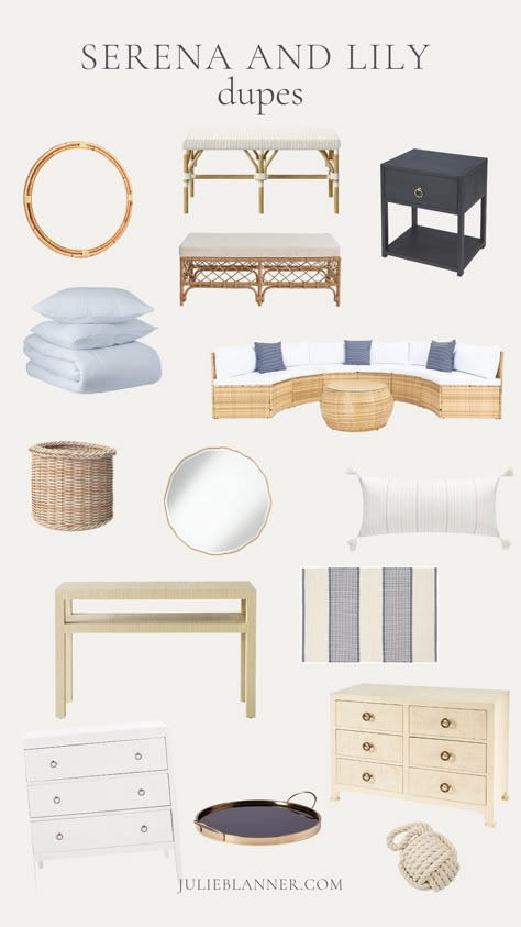 The Best Serena and Lily Dupes | Julie Blanner Blake Console Serena And Lily, Bedroom Serena And Lily, Wayfair Bedside Table, Serena And Lily Hillsborough Rug, Serena And Lily Throw Pillows, Serena And Lily Guest Room, Serena And Lily Blake Console, Serena And Lily Tv Room, California Cool Decor