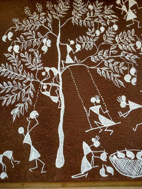 Warli Warli Art Designs, Warli Designs, Door Drawing, Warli Paintings, Worli Painting, Warli Painting, Shading Drawing, Warli Art, Diy Drawing