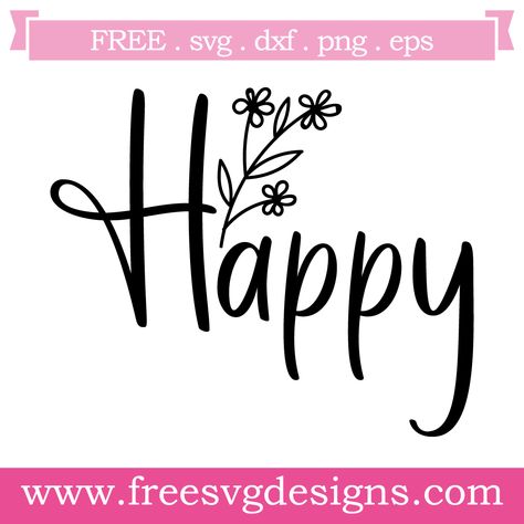 Art Cricut, Free Svg Files For Cricut, Inspirational Svg, Sublimation Ideas, Quote Happy, Inspirational Tshirts, Silhouette Vinyl, Simple Quotes, Iphone Wallpaper App