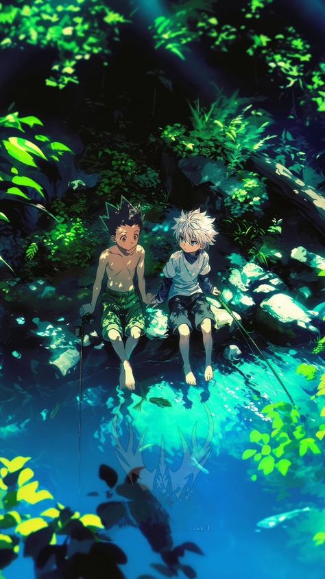 Gon Killua Wallpapers, Hxh Wallpaper, Killua Wallpaper, Killua And Gon, Gon And Killua, Games Aesthetic, Gon Killua, Gon Freecss, Hunter X Hunter