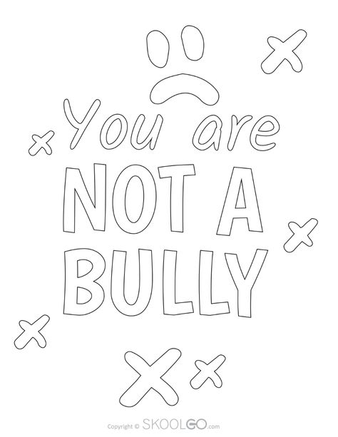 You Are Not A Bully - Free Poster - SKOOLGO Poster Tentang Bully, Stop Bully Poster, Poster Bully, Stop Bully, Poster For Classroom, Printable Classroom Posters, Good Music Quotes, Motivational Poster, Wallpaper Iphone Disney