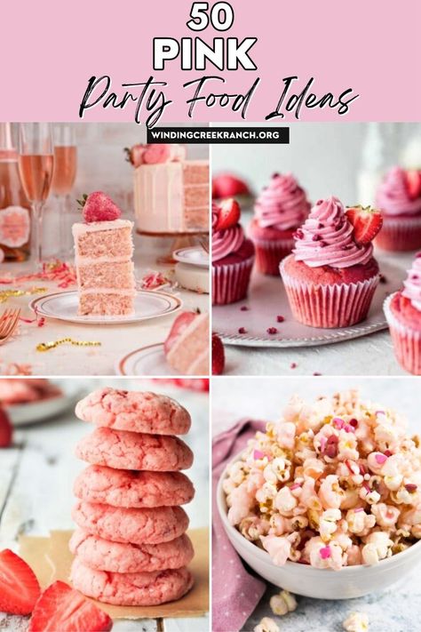 Pink isn't just a color; it's a statement. Whether you're throwing a baby shower, a birthday party, or a fun girls' night, choosing a pink theme will add some fun! And what makes a party truly memorable? The food, of course! I've gathered up 50 fabulous pink party food ideas that your guests will love! Pink Party Food Ideas, Pink Baby Shower Food, Pink Desserts Easy, Pink Party Food, Pink Party Foods, Cupcakes Pink, Pink Snacks, Pink Popcorn, Easy Grilling Recipes