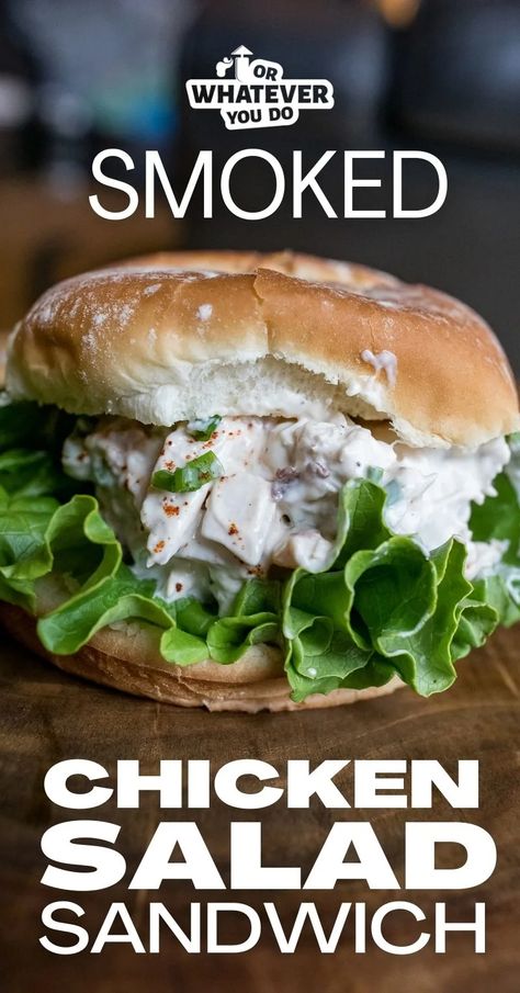 Smoked Chicken Salad Sandwich - Or Whatever You Do Smoked Chicken Salad, Grilled Appetizers, Salad Sandwich Recipe, Chicken Salad Sandwich Recipe, Winter Cooking, Chicken Sandwich Recipes, Fried Chicken Breast, Miracle Whip, Chicken Salad Sandwich