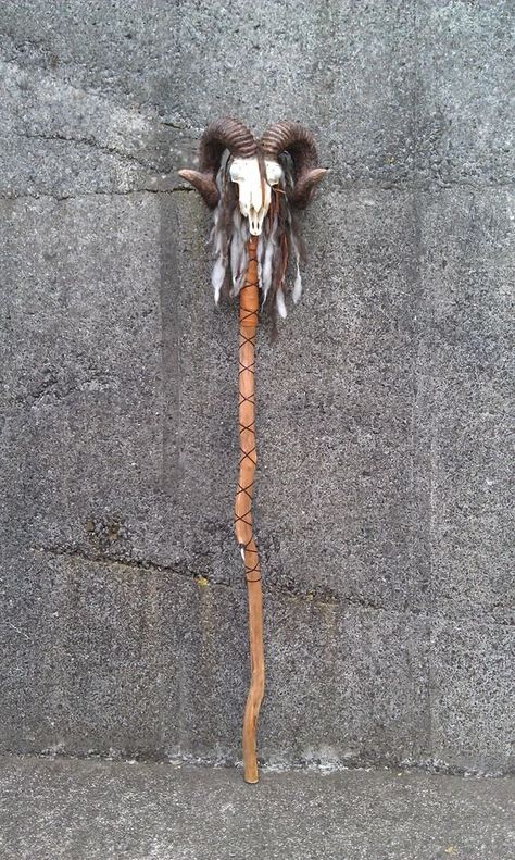 Witch Walking Stick, Shaman Stick, Voodoo Staff, Voodoo Shaman, Skull Staff, Shaman Staff, Witch Stick, Voodoo Costume, Egypt Costume