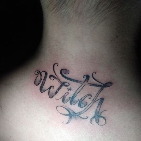 #tattoo #tattoolettering # witch Witch Tattoo, Wanda Maximoff, Tattoo Lettering, Tattoo Quotes, Witch, Tattoos, Quick Saves