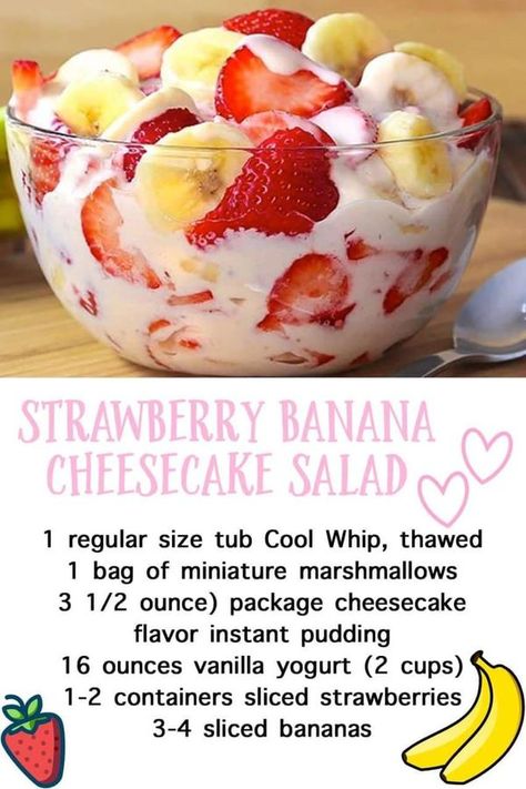 tasty Homemade Recipes | ⚠️WE ARE REMOVING INACTIVE MEMBERS FROM THE GROUP, SAY ANYTHING TO STAY ACTIVE | Facebook Sweet 16 Food Ideas Appetizers, Desserts For Big Groups, Cheap Easy Snacks, Meals To Make With Kids, Beach Food Ideas Families, Sweet 16 Food Ideas, Comforting Recipes, Strawberry Banana Cheesecake Salad, Kids Desserts