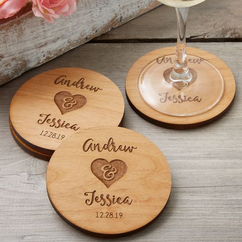 17825 - Rustic Wedding Party Favors Personalized Coasters Wedding Souvenirs For Guests, Rustic Wedding Party Favors, Rustic Wedding Party, Creative Wedding Favors, Inexpensive Wedding Favors, Cheap Favors, Wedding Favors Cheap, Great Wedding Gifts, Beach Wedding Favors