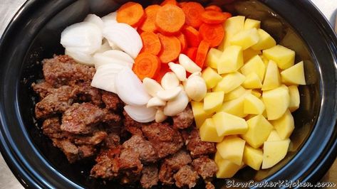 Classic Crock Pot Beef Stew. A deliciously perfect winter meal.  #crockpotrecipes  #slowcookerrecipes  #slowcookerkitchen  #freezermeals How To Cook Vegetables, Crock Pot Beef Stew, Beef Stew Seasoning, Vegetable Slow Cooker, Cook Vegetables, Crock Pot Beef, Crockpot Recipes Beef Stew, Slow Cooker Recipes Beef, Beef Stew Crockpot