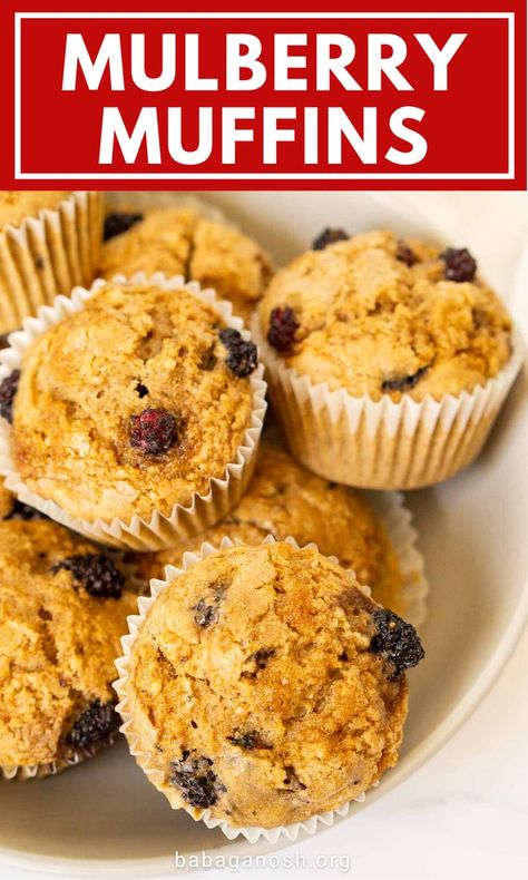 Mulberry Muffins, Diet Friendly Desserts, Mulberry Recipes, Camp Snacks, Classic Peanut Butter Cookies, Muffin Tin Recipes, Harvest Recipes, Berries Recipes, Cooked Breakfast