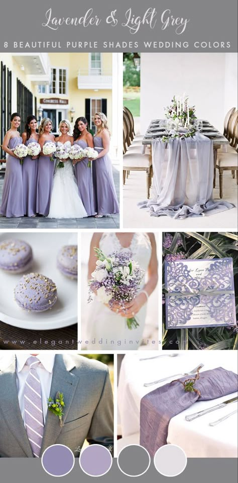 Lilac Wedding Themes, Lavender Wedding Theme, Wedding Color Schemes Spring, Wedding Color Palette Summer, Lilac Bridesmaid, White Bouquets, Wedding Color Scheme, Jasmine Bridal, Wedding Themes Summer