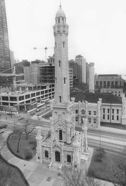 The Digital Research Library of Illinois History Journal™: The History of the Chicago Water Tower - One of Six Structures That Survived the Great Chicago Fire of 1871. Chicago History Photos, Great Chicago Fire, Chicago Water Tower, Chicago Attractions, Chicago Landmarks, Chicago Pictures, Chicago Street, Chicago History, Michigan Avenue