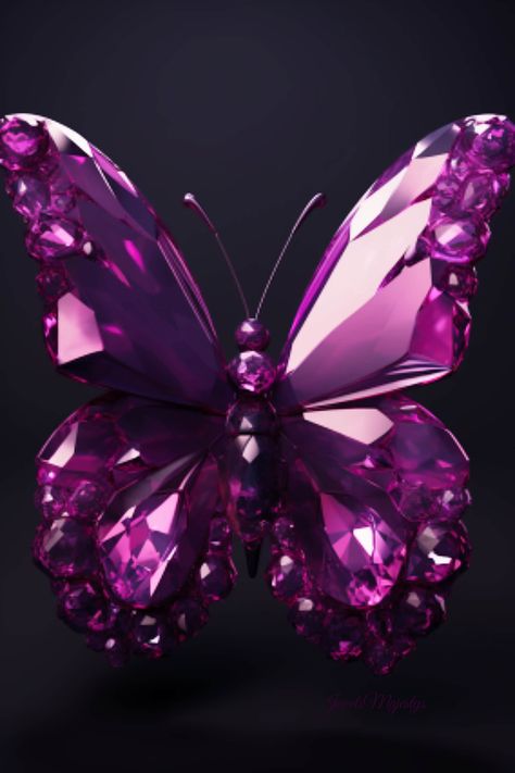 This Deep Purple Butterfly is an intense and beautiful digital file available for purchase on JewelsMajestys. Created out of vibrant crystals this piece captures the beauty of the Mystical Butterfly. These digital files are each 300dpi, in two rectangular formats of 16x24 inch and 18x24 inch, you have the freedom to create any size of portrait or print that you desire, making them versatile pieces of art that can be tailored to your specific needs. The artwork is delivered as a high-quality digi Home Decor Dark, Purple Butterfly Wallpaper, Art Papillon, Beautiful Butterfly Pictures, Beautiful Butterfly Photography, Poster Diy, Beautiful Butterflies Art, Butterfly Poster, Cool Backgrounds Wallpapers