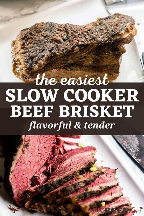 Slow Cooker Beef Brisket Recipe Beef Brisket Recipes Crockpot, Cooking Corned Beef Brisket, Brisket Recipes Crockpot, Easy Brisket Recipe, Beef Brisket Slow Cooker, Slow Cooker Brisket Recipes, Slow Cooker Beef Brisket, Brisket Crock Pot, Slow Cooked Beef Brisket