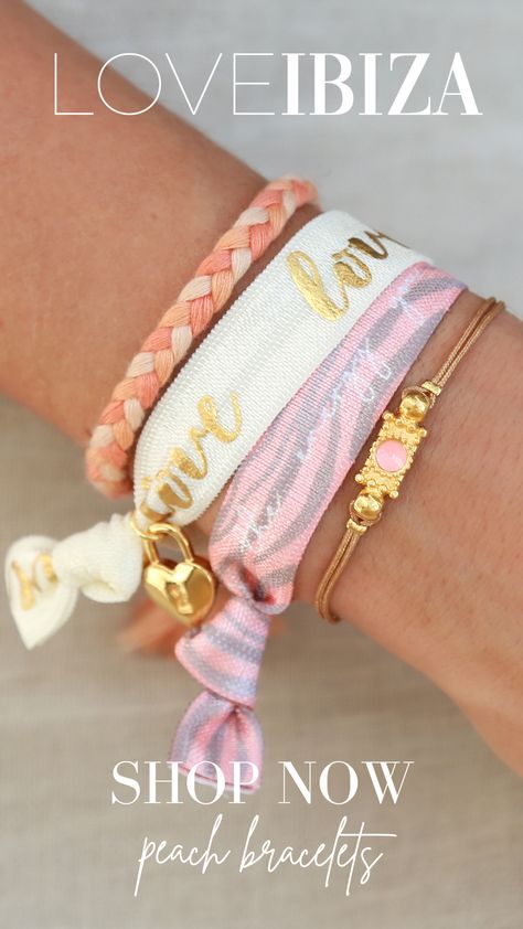 Mix and match the original Love Ibiza elastics with our other bead bracelets for an amazing armparty! Peach Bracelet, Preppy Jewelry, Ibiza Fashion, Witchy Jewelry, Homemade Jewelry, Jewelry Lookbook, Bead Bracelets, Perfect Ring, Mix And Match