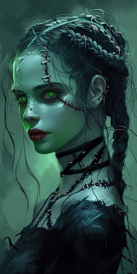 Female Frankenstein Art, Characters From Alice In Wonderland, Classic Alice In Wonderland, Dark Artist, Wonderland Characters, Frankenstein Art, Alice In Wonderland Characters, Zombie Art, Psy Art