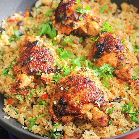 Chicken and Coconut Rice – tastesspicy.com Blog Coconut Ginger Rice And Chicken, Coconut Rice With Chicken, What To Eat With Coconut Rice, Coconut Rice Dinner Ideas, Coconut Rice And Chicken Recipe, Sticky Coconut Chicken And Rice, Coconut Rice Meals, Coconut Rice And Chicken, Recipe With Chicken Broth