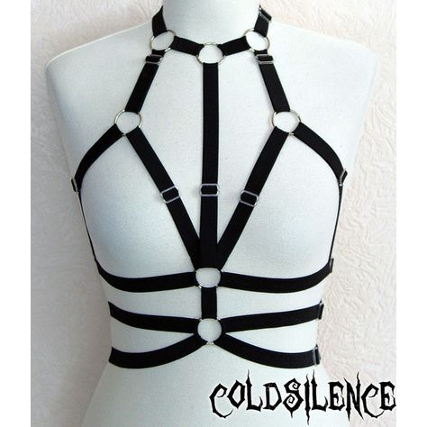 Goth Bras, Bra Elastic, Tech Outfit, Harness Fashion, Chest Harness, Harness Bra, Crop Bra, Chest Strap, Bra Strap