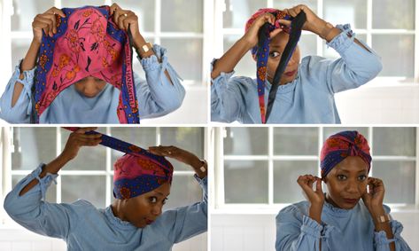 Turban Diy, Diy Hair Pieces, Turban Outfit, Diy Turban, Macaroni Necklace, Sewing Closet, Sewing Scarves, Chemo Turbans, Turban Tutorial