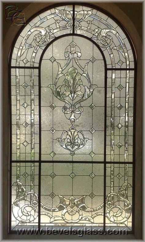 Arched Front Door, Door Window Treatments, Window Stained, Stained Glass Door, Painted Glass Art, Door Glass Design, Window Ideas, Glass Front Door, Stained Glass Window