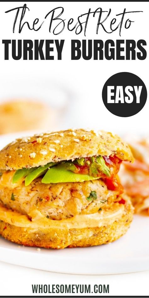 Keto Turkey Burgers Recipe Keto Turkey Burgers Low Carb, Ground Turkey Recipes Keto Low Carb, Keto Turkey Burger Recipes, Turkey Burger Recipes Healthy Low Carb, Low Carb Turkey Burgers, Gluten Free Turkey Burgers, Keto Turkey Burgers, Keto Ground Turkey Recipes, Keto Burgers