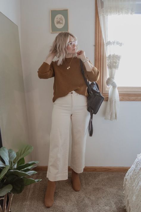 Creative Work Outfit, Karin Emily, Look Jean, Elegante Casual, Cold Weather Fashion, Causual Outfits, Cold Weather Outfits, Pantalon Large, Mode Inspo