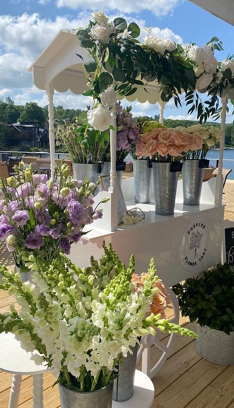 Our Packages | Poppies Flower Cart Cart Display, Build Your Own Bouquet, Vendor Ideas, Poppies Flower, Event Florals, Floral Business, Bridal Shower Flowers, Flower Cart, Bergen County