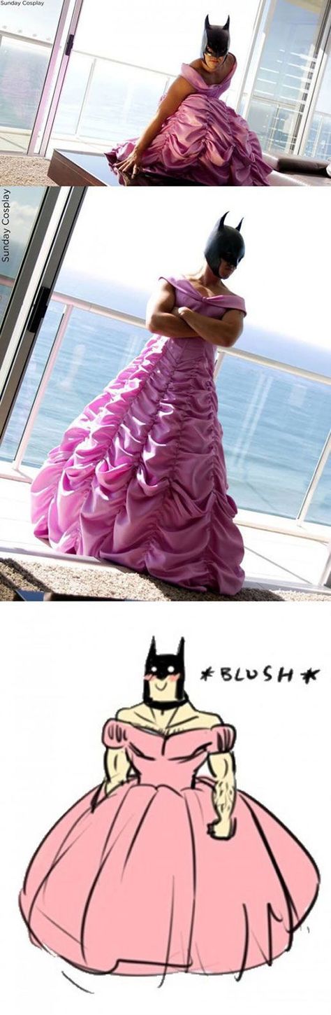 Rare Princess Batman. X Kawaii Meadows X Shop The Store kawaiimeadows.com Univers Dc, Goofy Pictures, Dc Memes, Teen Titans Go, Amazing Cosplay, Very Funny Pictures, Really Funny Joke, Best Cosplay, Internet Funny