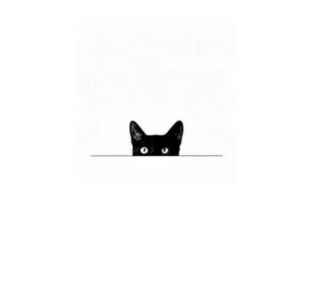 Cats Eyes Tattoo, White And Black Cat Tattoo, Black Cat Finger Tattoo, Peeking Cat Tattoo, Black White Cat Tattoo, Finger Tattoos Cat, Cat Tattoo On Finger, Black And White Cats Drawing, Black Cat Minimalist Tattoo