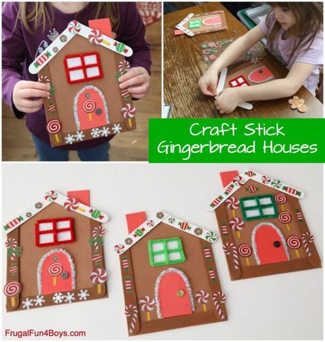 This Gingerbread House is the Most Adorable Christmas Craft for Kids! - Frugal Fun For Boys and Girls Gingerbread House Craft Kindergarten, Paper Gingerbread House Craft, Gingerbread House Activities For Kids, Gingerbread House Art Projects For Kids, Gingerbread House Craft Preschool, Gingerbread House Craft, Gingerbread Activities, Gingerbread Baby, House Craft