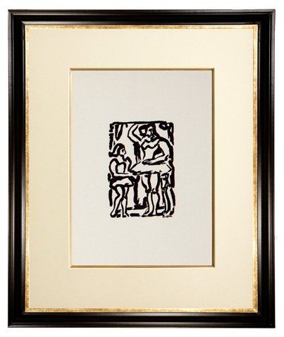 Georges Rouault, Dancers - Drawings - Art - Art & Mirrors | One Kings Lane Hamilton Art, Large Framed Wall Art, Los Angeles Museum, Vintage Couch, Canvas Collage, Dancers Art, San Francisco Museums, Getty Museum, Elephant Logo