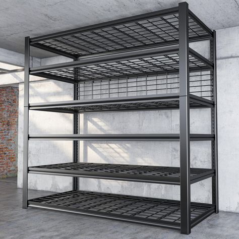 Shelf Industrial, Shelves Metal, Gondola Shelving, Garage Shelves, Metal Storage Shelves, Heavy Duty Shelving, Garage Storage Shelves, Metal Shelving, Wire Shelving Units