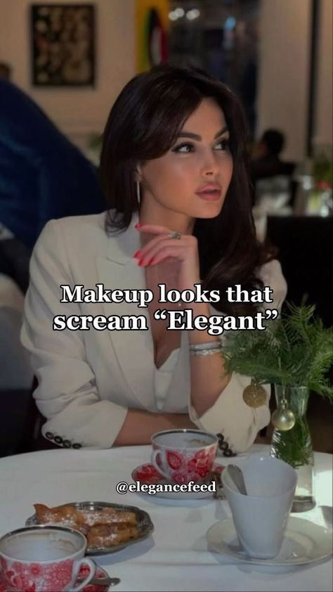 251K views · 10K reactions | Elegant Wardrobe | Chic & Classy Outifts Inspo on Reels | elegancefeed · Original audio Classy Makeup Elegant, Elegant Makeup Looks Classy, Elegant Makeup Looks, Sophisticated Makeup, Elegant Dressing, Elegant Wardrobe, Classy Makeup, Classic Makeup, Dramatic Makeup