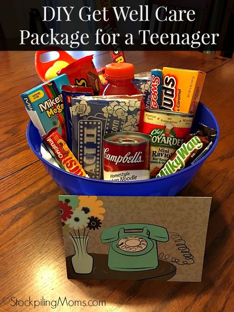 Get Well Care Package for a Teenager Get Well Baskets After Surgery, Barcelona Bedroom, Teacher Care Package, Post Surgery Care Package, Get Well Soon Basket, Get Well Care Package, Easter Boxes, Surgery Care Package, Diy Bath Soak