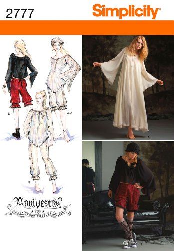 Simplicity Patterns Costumes, Steampunk Patterns, Gothic Costume, Gothic Pattern, Costume Sewing Patterns, Upcycle Sewing, Gown Pattern, Costume Patterns, Diy Sewing Pattern