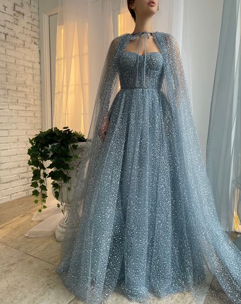 Evening Elegance | Teuta Matoshi Tulle Prom Dresses, Deep Snow, Sparkly Prom Dress, Long Cape, Flora Dress, Strapless Prom Dresses, Prom Dresses With Pockets, Wedding Dresses With Flowers, Wedding Flower Girl Dresses