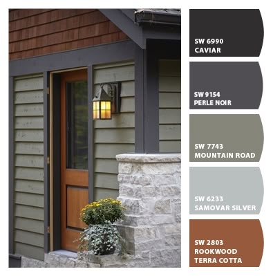 ColorSnap by Sherwin-Williams – ColorSnap by diablett House Paint Color Combination, Exterior House Paint Color Combinations, Colors 2023, Exterior House Color, Cabin Exterior, Home Exterior Makeover, Colors Schemes, Brick Exterior, Cottage Exterior