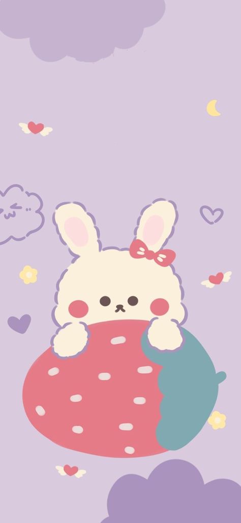 ♡ Be Positive ♡ — BUNNY WALLPAPERS Cute Bunny Wallpaper Iphone, Wallpaper Gatos, Light Purple Wallpaper, Tartan Wallpaper, Kids Room Deco, Cute Background, Iphone Themes, Pusheen Cute, Njoy Obs