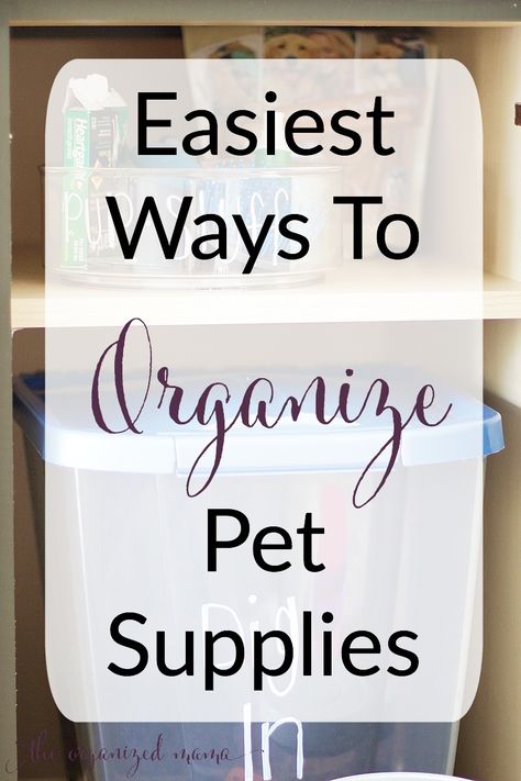 Easiest Ways To Organize Pet Supplies including organizing pet treats like our favorites Milo's Kitchen Home-style Dog Treats from our local Meijer Store! #miloskitchen #Pmedia #ad Storage Ideas For Dog Supplies, Organizing Pet Supplies, Organize Dog Supplies, Storage For Dog Stuff, Dog Treats Storage Ideas, Organizing Dog Supplies, Pet Closet Organization, Cat Toy Organization, Dog Food Organization