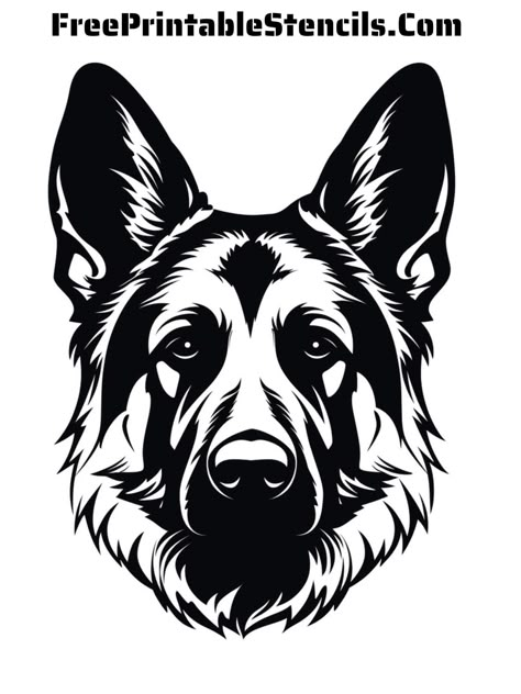 German Shepherd Tattoo Design, German Shepherd Logo, German Shepherd Tattoo, Free Printable Stencils, Shepherd Tattoo, Dog Stencil, Printable Stencils, Free Stencils Printables, Dog Clip Art