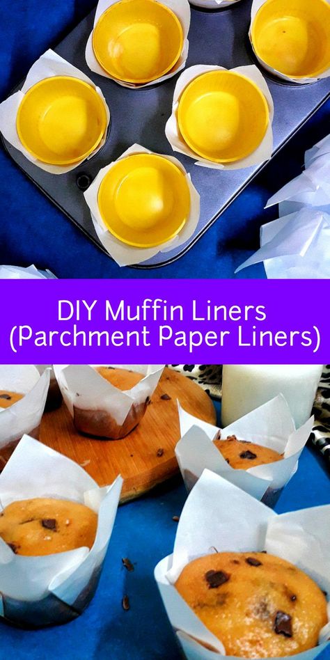 Muffin Wrappers Diy, How To Make Muffin Liners, Muffin Liners Diy Parchment Paper, Diy Muffin Liners, Wrappers Diy, Jumbo Muffins, Muffin Cupcake, Muffin Liners, Muffin Tray