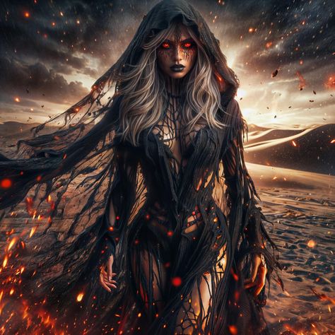 Dark Goddess Aesthetic Art, Demon Queen Art, Dark Queen Fantasy Art, Demon Goddess, Scary Goddess, Goddess Of Darkness, Dark Fae Queen, Dark Queen Art Fantasy Gothic, Dark Fantasy Artwork